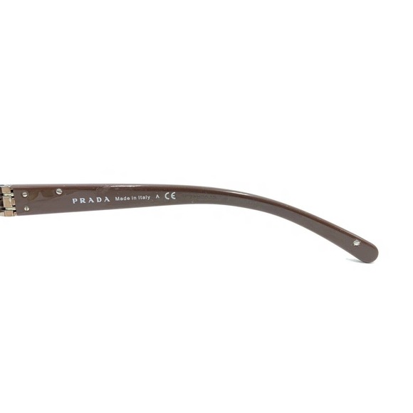 Prada VPR 52L 4AC-1O1 Brown Half Rim Eyeglasses Frames 52-18 135 Italy Designer - Picture 9 of 12